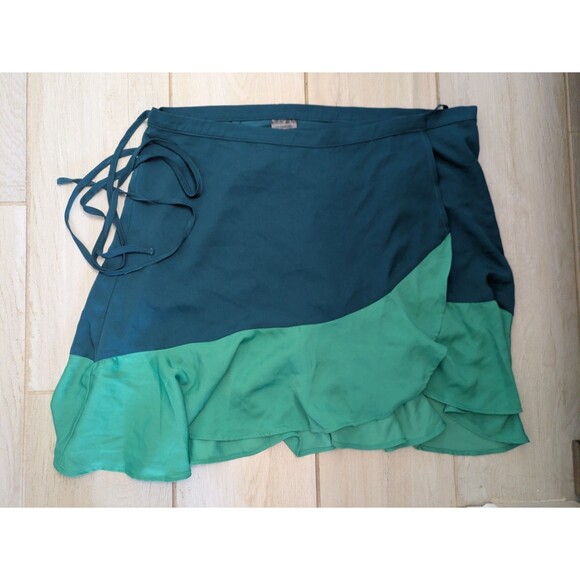 Summersalt The Short Beach to Brunch Wrap SkirtXL Seaglass &Seaweed Green Blue - Picture 7 of 7